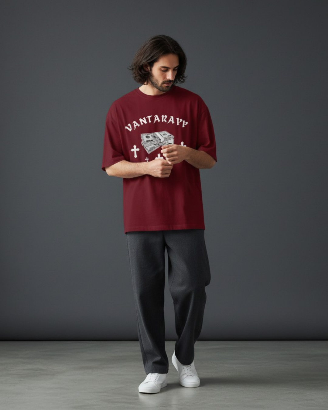 VANTARAYY Hustler Oversized T-Shirt
