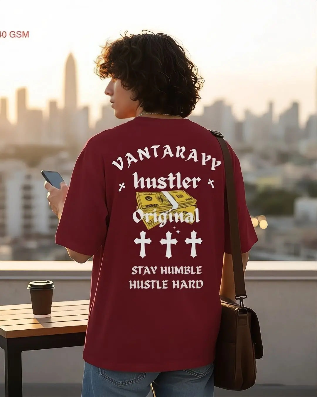 VANTARAYY Hustler Oversized T-Shirt